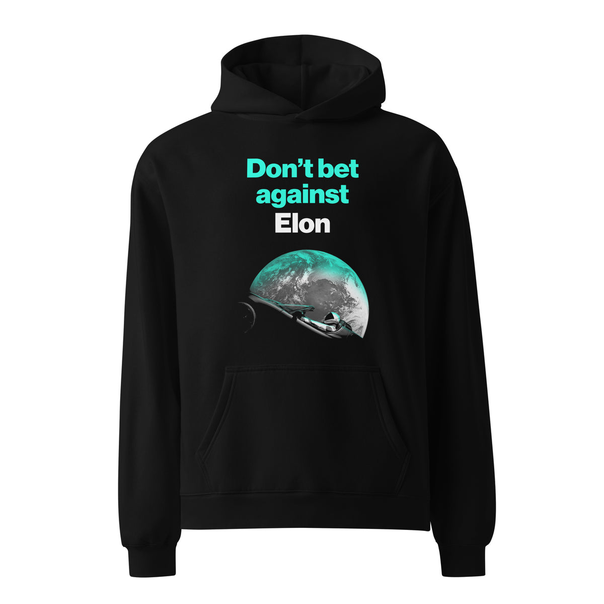 Don't Bet Against Elon Premium Hoodie unisex hoodie, black, front, on white