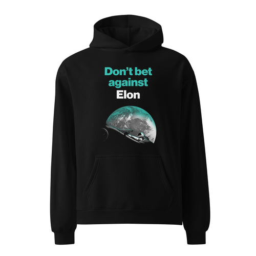 Don't Bet Against Elon Premium Hoodie unisex hoodie, black, front, on white