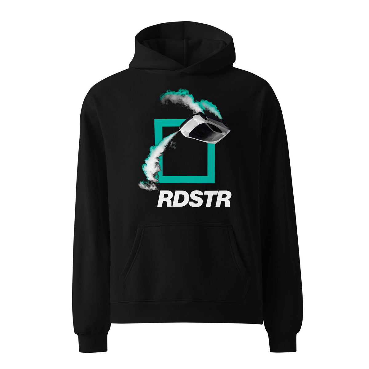 Flying RDSTR Premium Hoodie unisex hoodie, black, front, on white