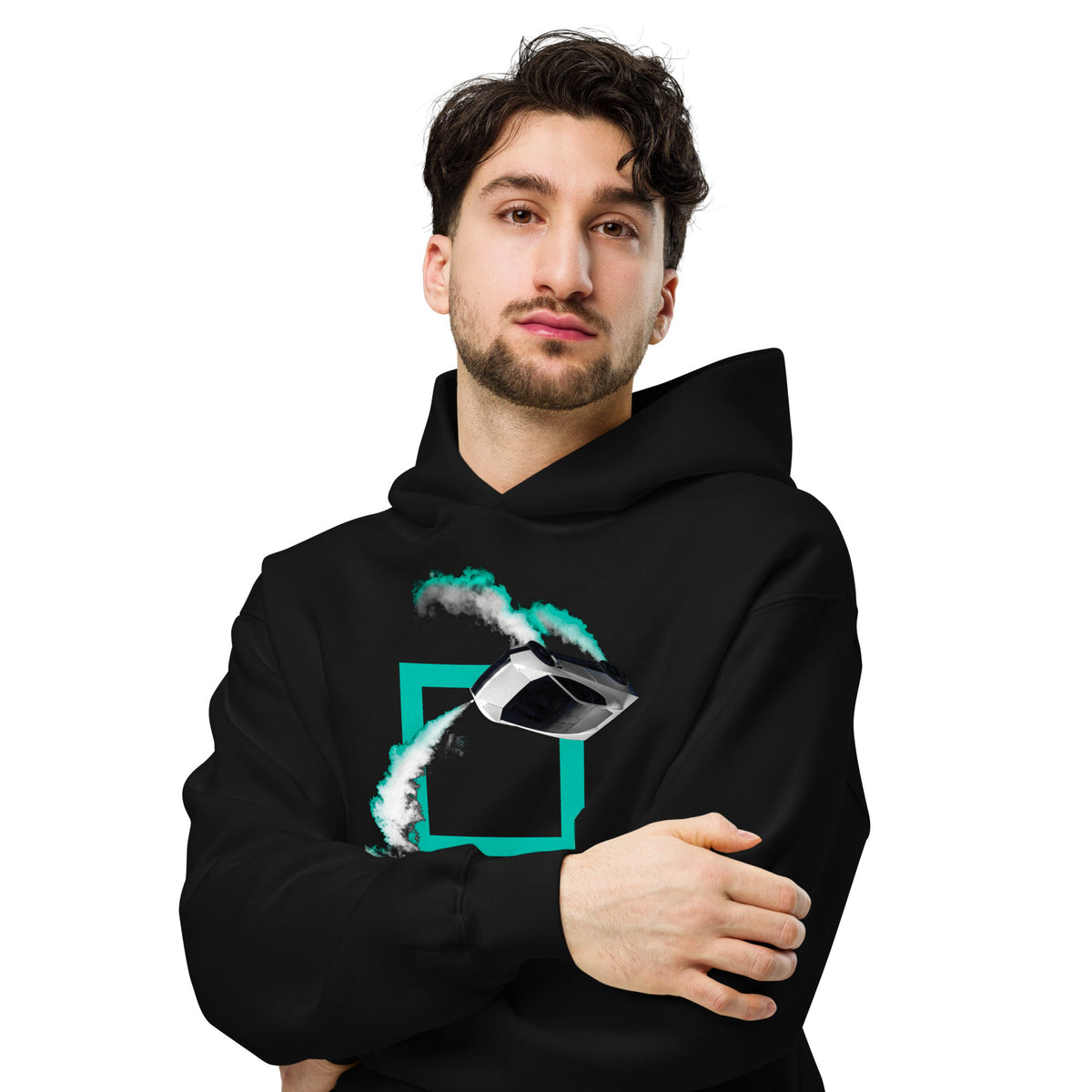 Flying RDSTR Premium Hoodie unisex hoodie, black, front