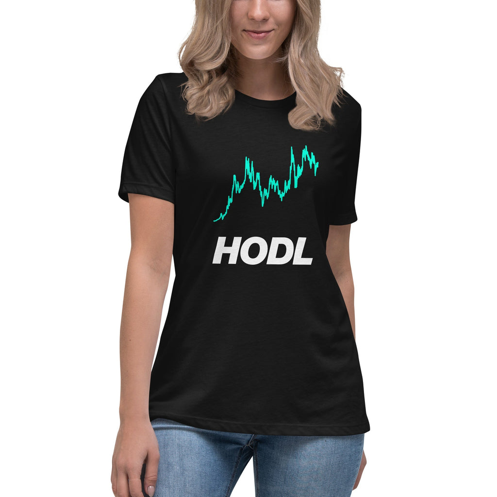 HODL Stock Chart Tee women's fit, black, front