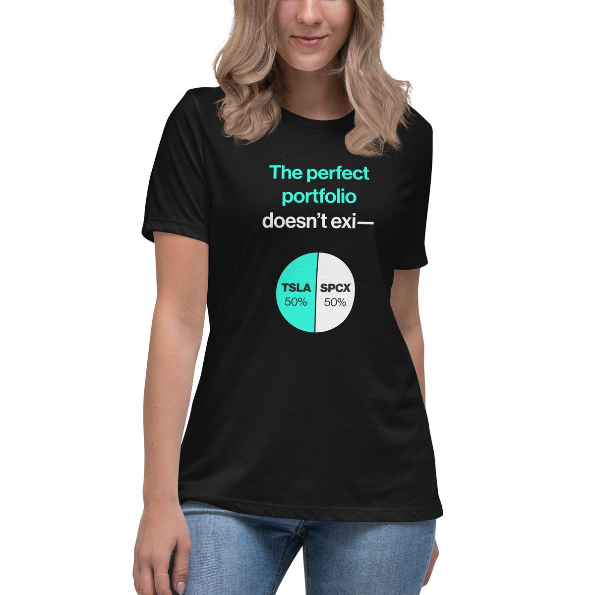 The Perfect Portfolio Doesn't Exist Tee women's fit, black, front